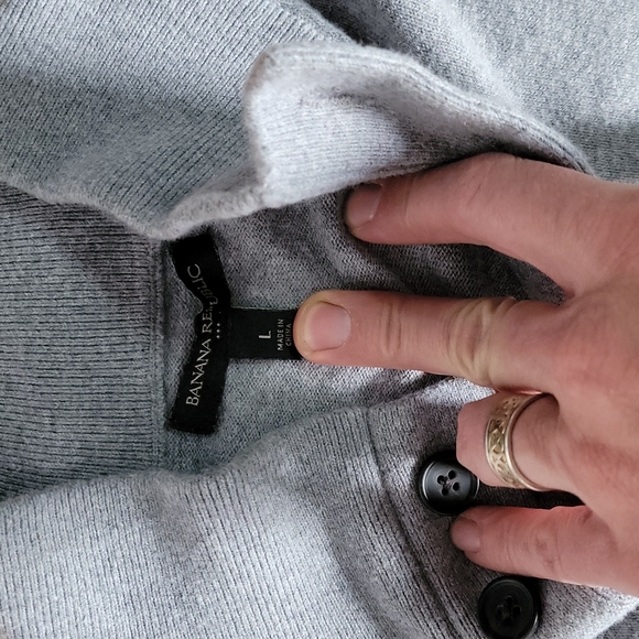 Banana republic light grey cardigan L - Picture 2 of 5